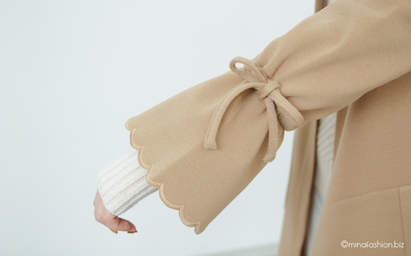【レビュー】リボン袖が大人可愛いスカラシップ羽織コート