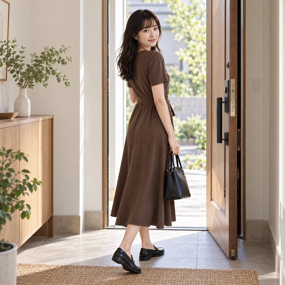 ルームシューズから外履きに変える