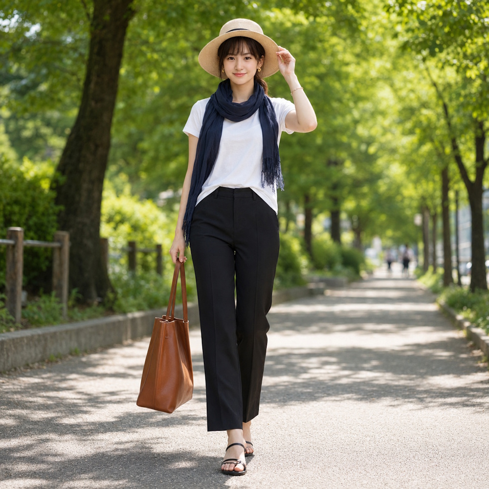 40代女性に似合う白Tシャツコーデ14選！脱ワンパターンで春夏も素敵に見せる着こなし