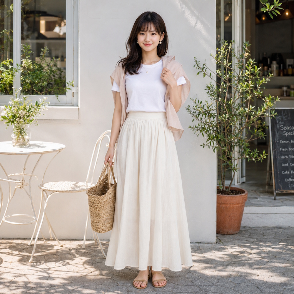 40代女性に似合う白Tシャツコーデ14選！脱ワンパターンで春夏も素敵に見せる着こなし