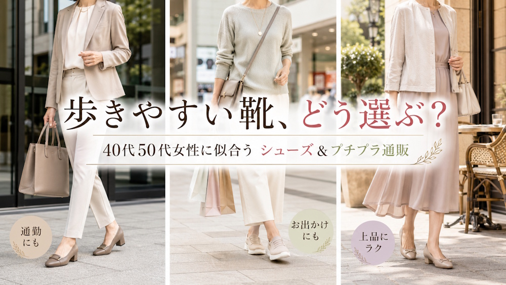 40代50代女性の歩きやすい靴シューズブランド＆安いプチプラ通販17選