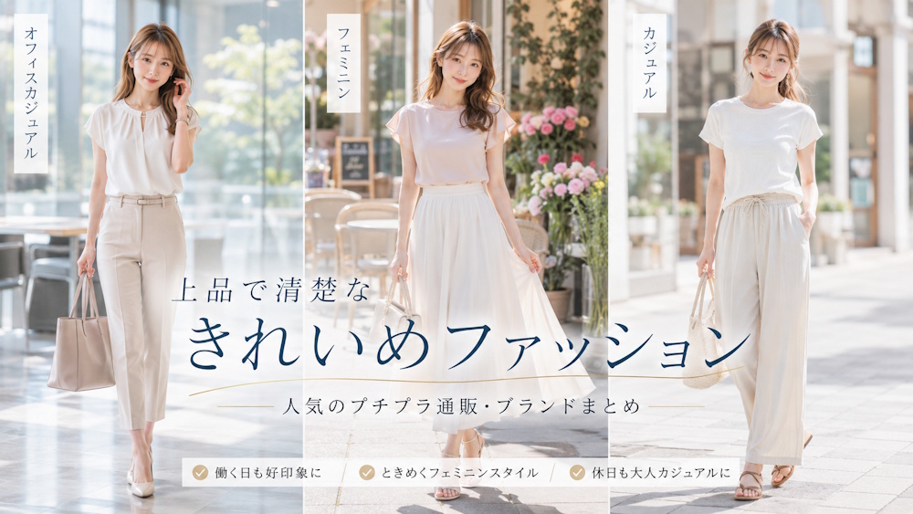上品で清楚なきれいめファッションで人気のプチプラ通販・ブランドまとめ