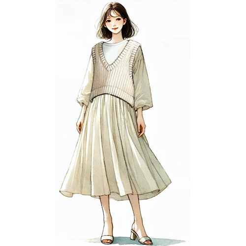 シンプルファッションの重ね着術・大人が素敵にレイヤードするには?