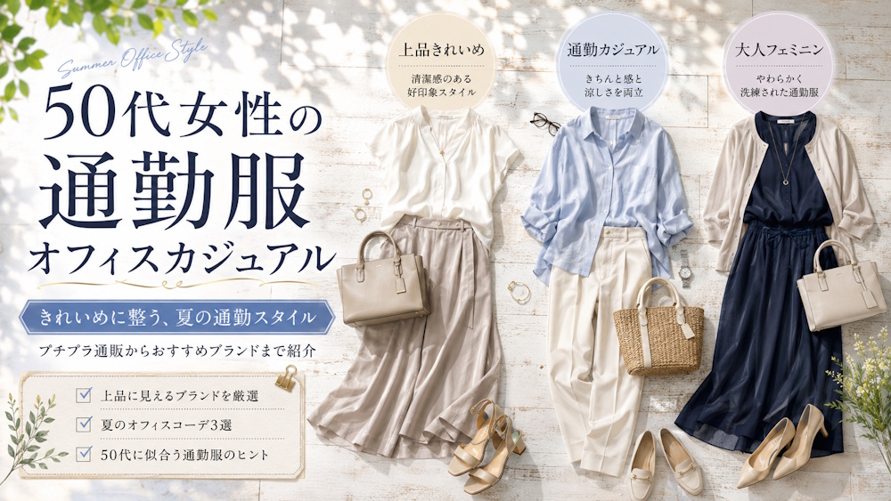 50代女性の通勤服・オフィスカジュアルで人気のプチプラ通販＆おすすめブランド