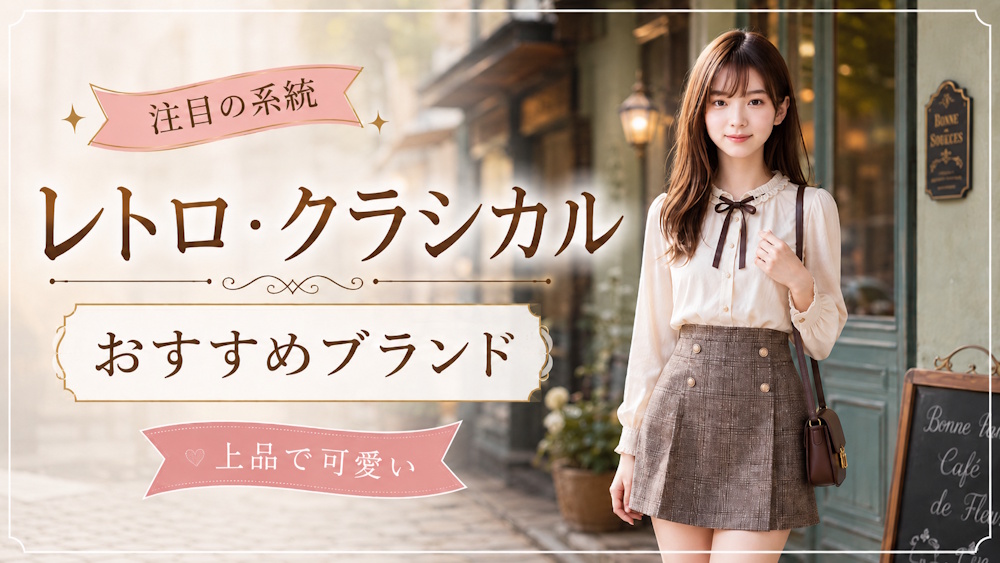 女性に人気のクラシカル・レトロファッションブランドまとめ