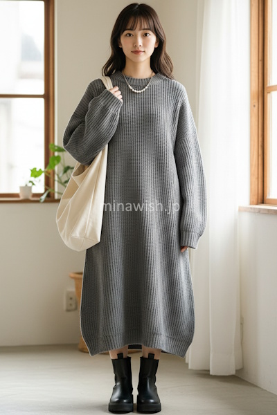 NG例:ゆったりしすぎたシルエットで着ぶくれして見える
