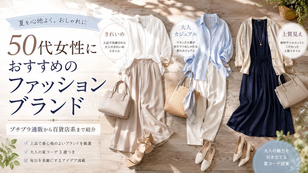 50代女性におすすめのファッションブランドまとめ！プチプラ通販から百貨店系まで紹介