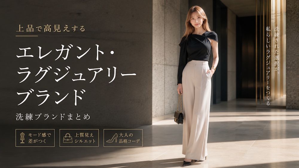 上品で高見えするエレガント・ラグジュアリーブランドまとめ