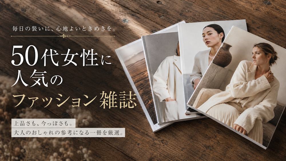 50代アラフィフ女性におすすめの人気ファッション雑誌まとめ