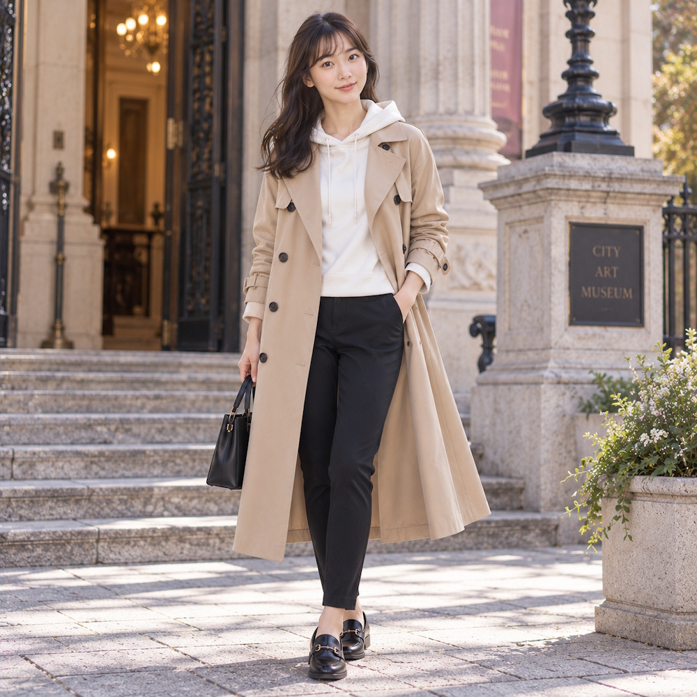 パーカーは年齢でやめる服ではなく、合わせ方を変える服